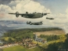 \'Liberators over Long Melford\'