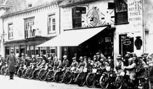 A much earlier image from the 1920s but clearly showing the white horse and the penny farthing