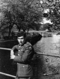 Another GI from Station 174 on the 'little bridge' - Tim Rothwell in late summer 44.