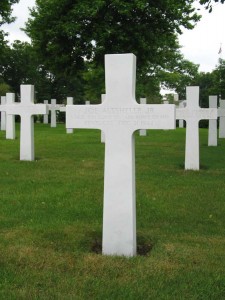 Joe's grave at Madingley Cemetery (Location D 6 40)