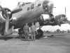 Ground crew in front of a B-17